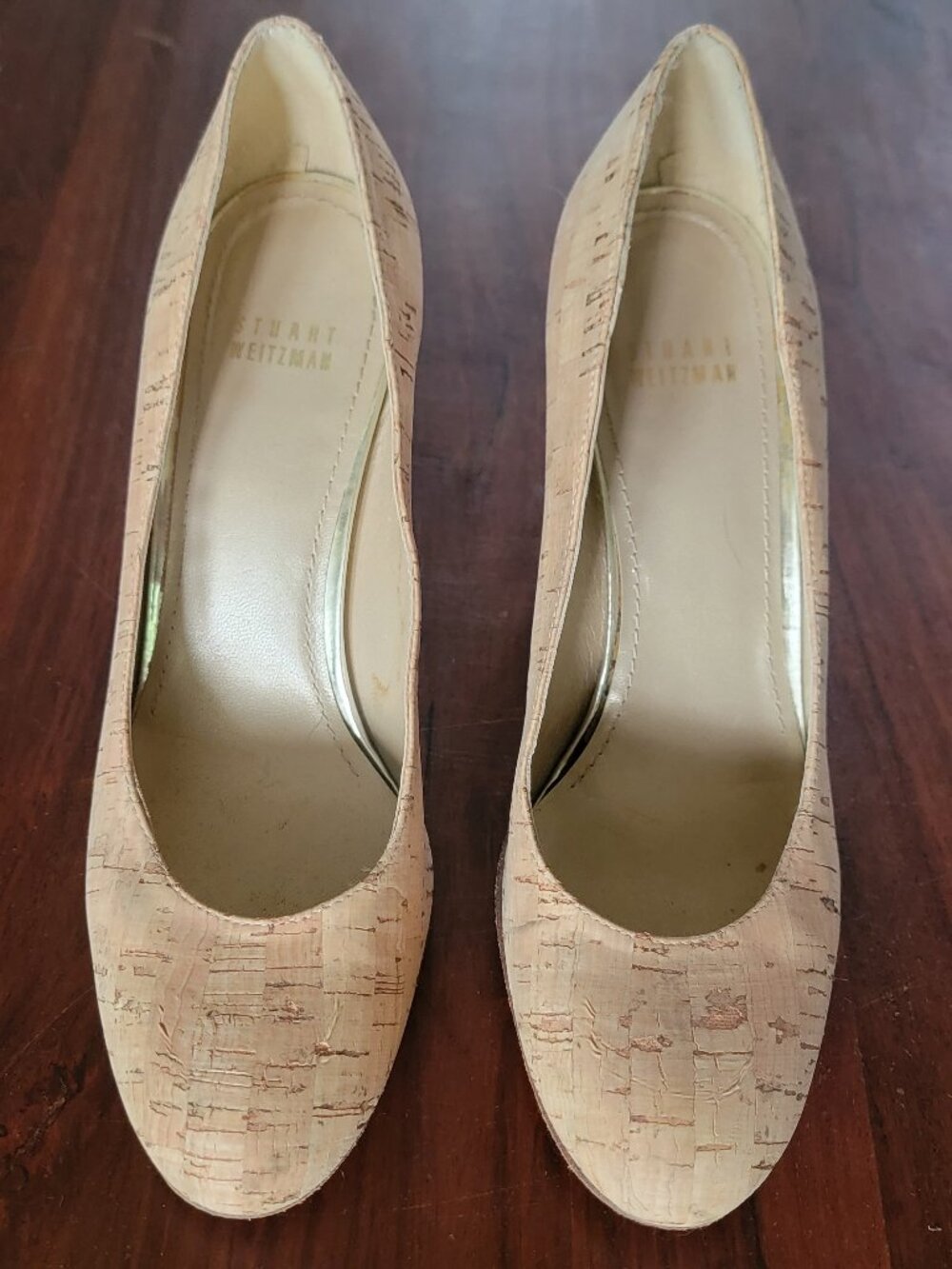 Stuart Weitzman cork wedge heel size 9